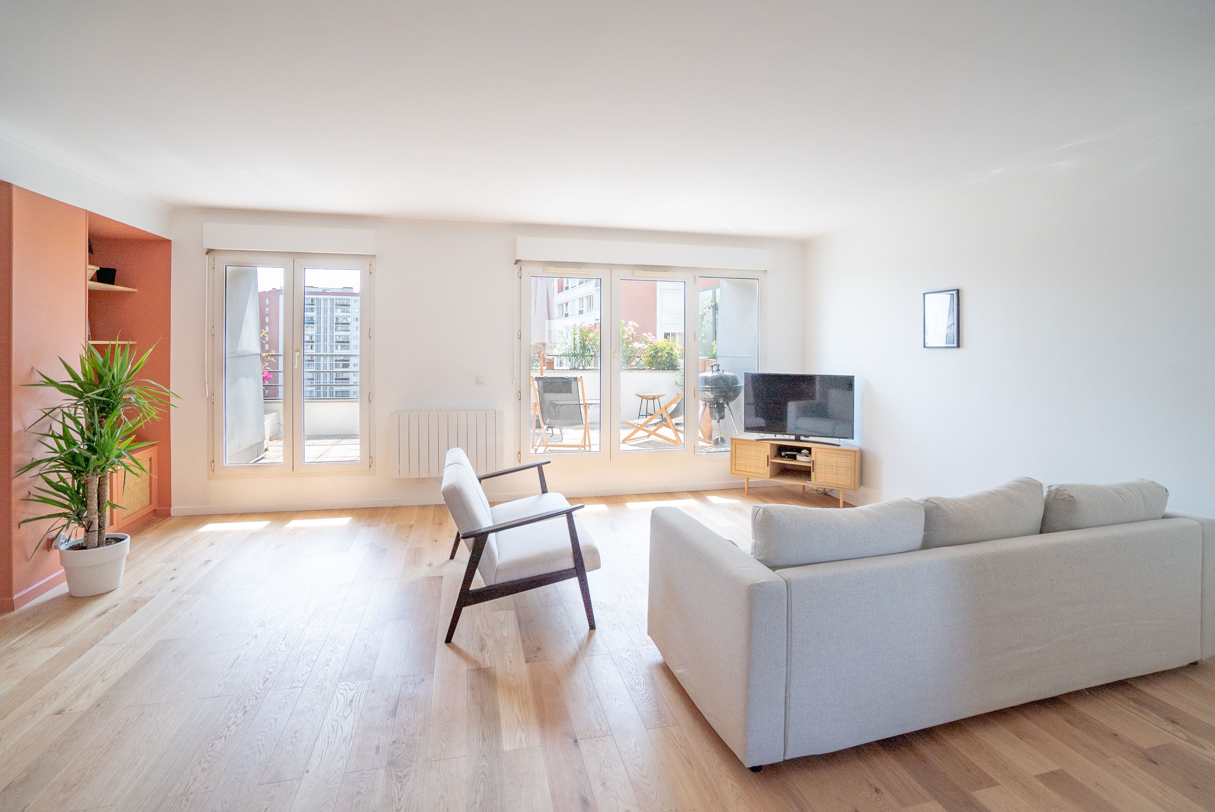 Location Loue meublé un superbe Duplex neuf de 108m² + 20m² de terrasse exposé plein Sud,