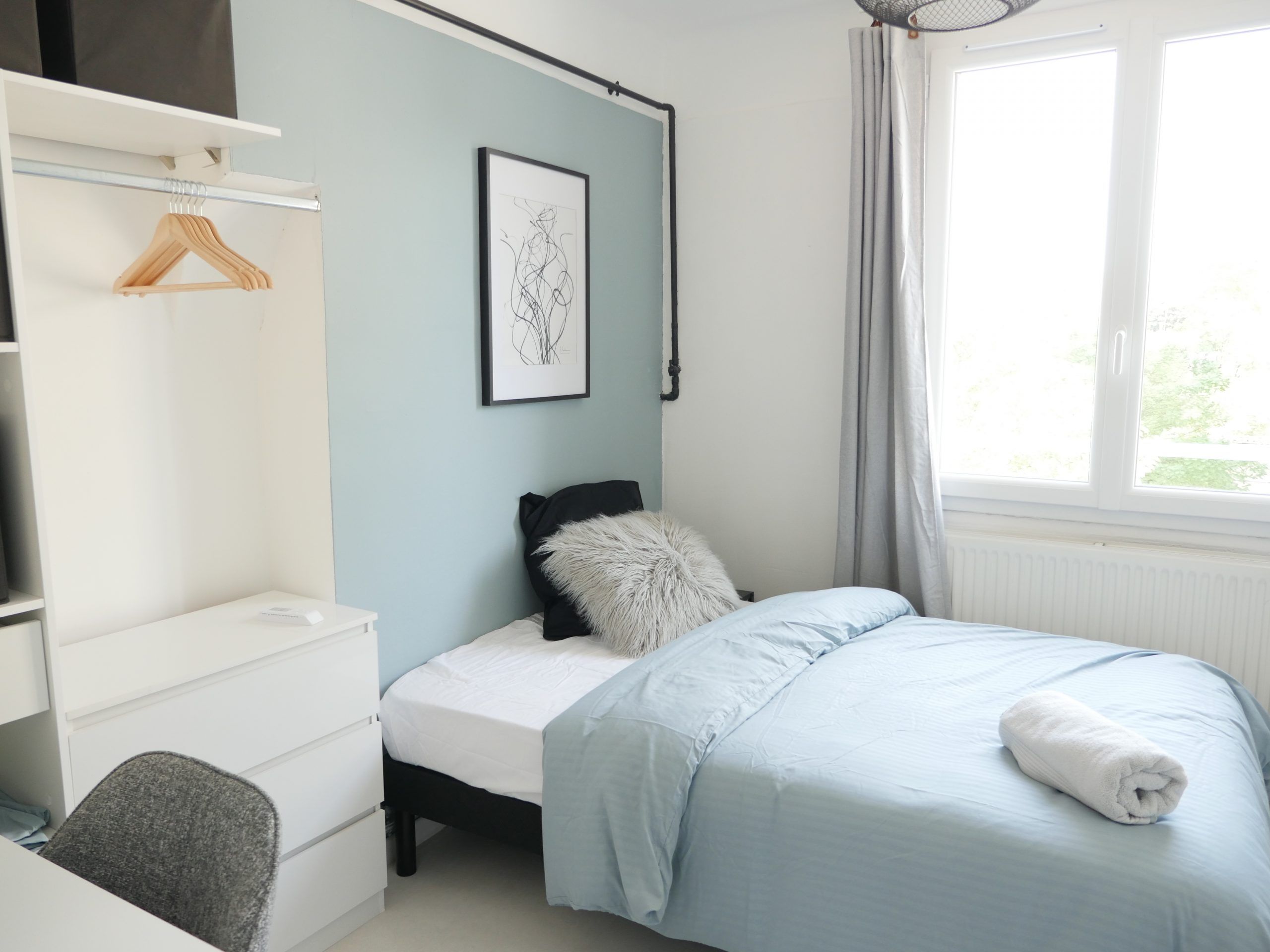Location Chambres cosy avec douche privée - tout inclus avec ménage (loyer tout inclus)