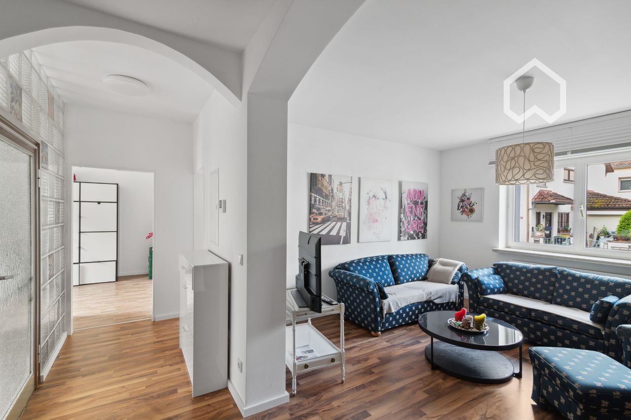 Close to the city, ECB & forest: Freshly renovated 3-room apartment (ground floor) in Frankfurt/Main-Oberrad