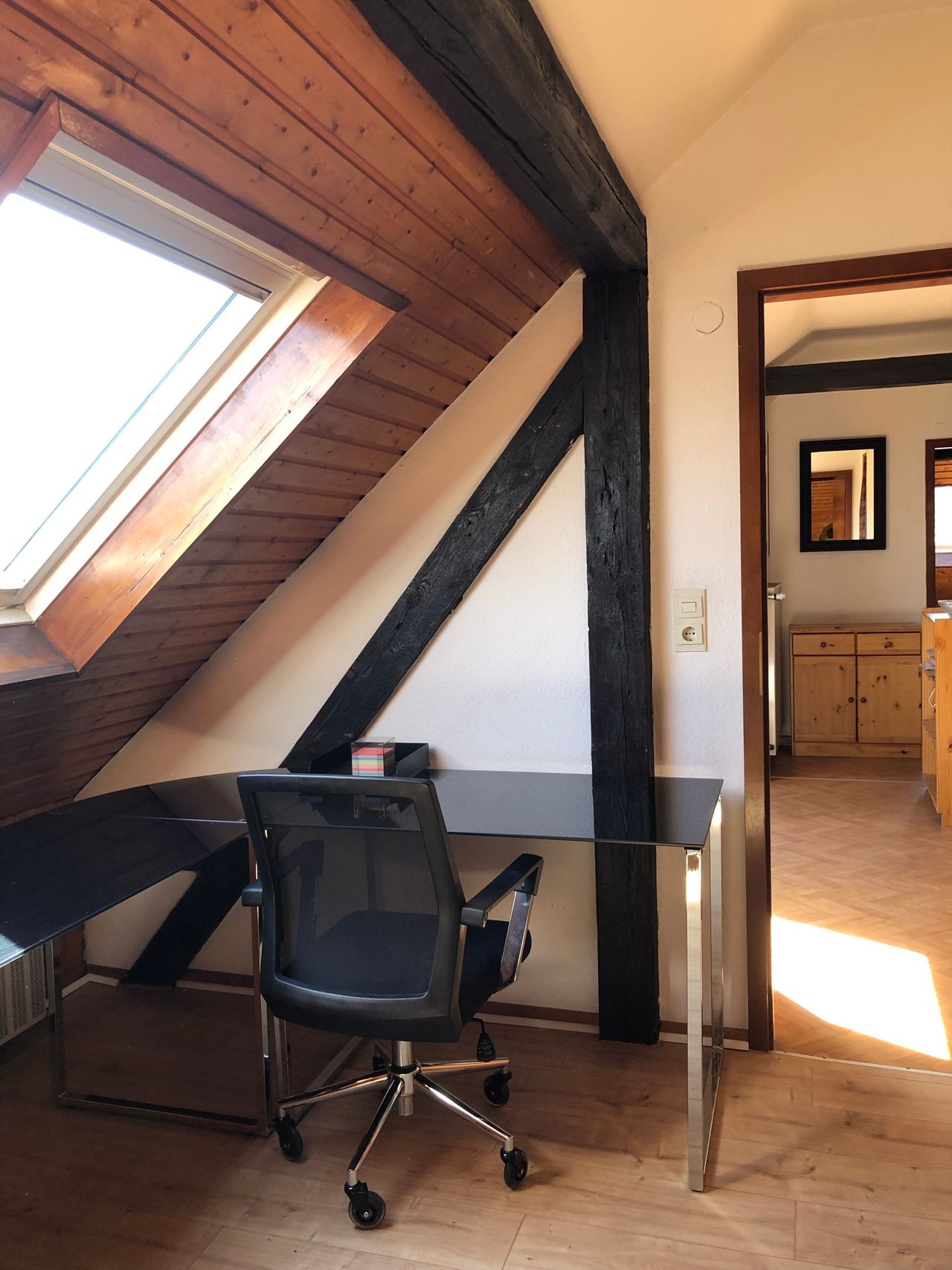 Comfortable loft, centrally located, in „green belt“ of F., cleaning included