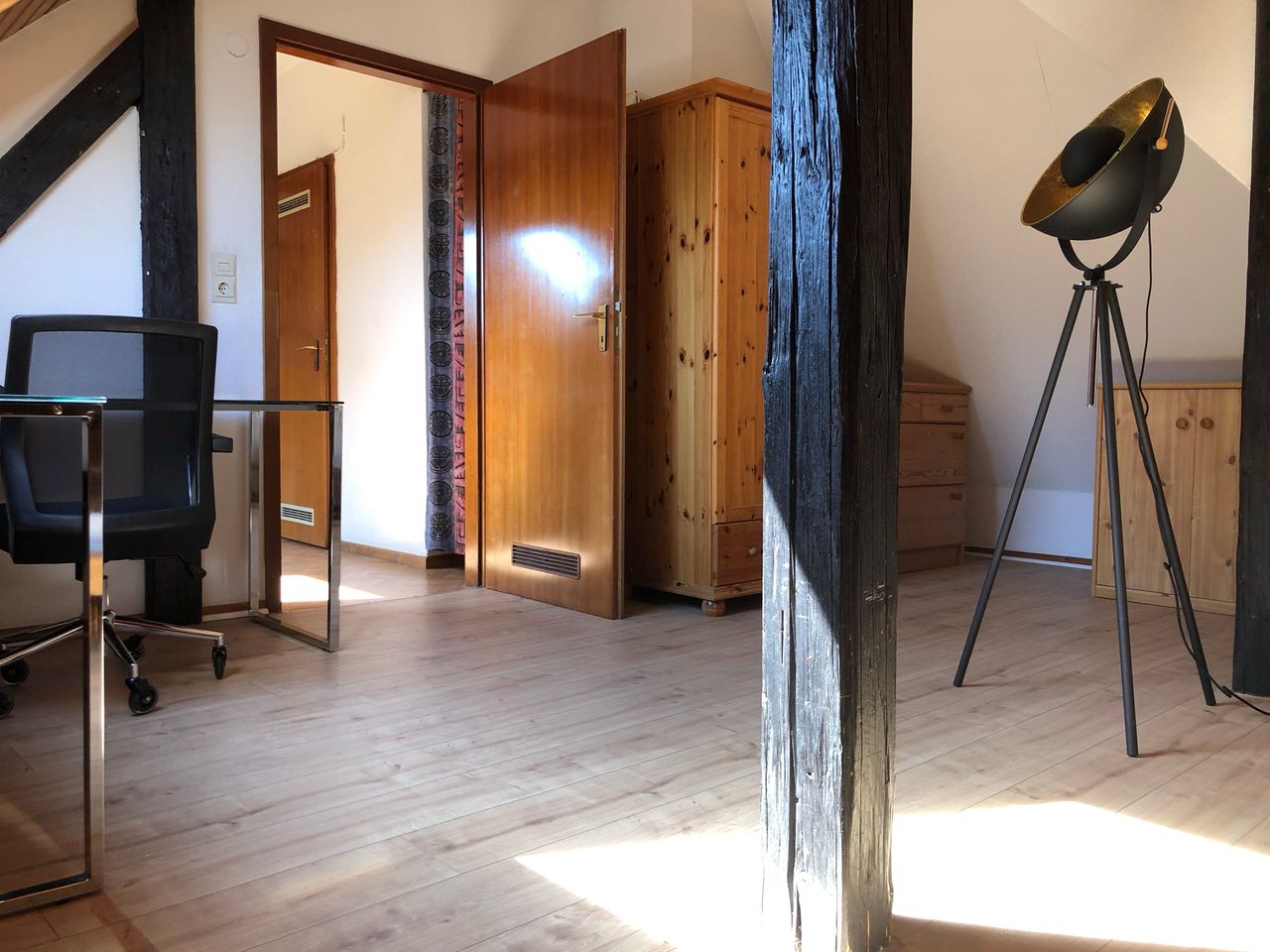 Comfortable loft, centrally located, in „green belt“ of F., cleaning included