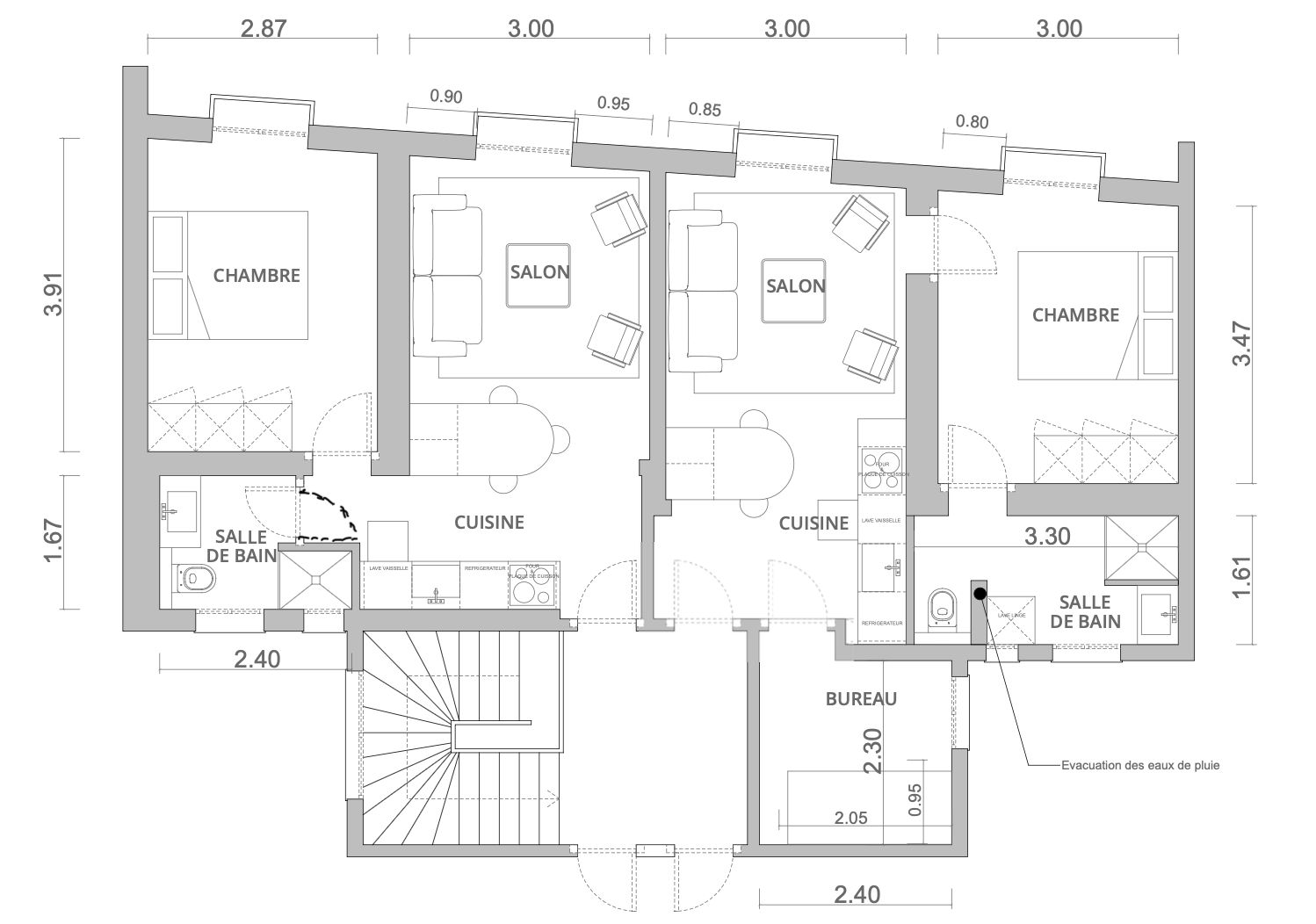 Appartement parisien raffiné avec climatisation – quartier Batignolles (loyer tout inclus) Paris