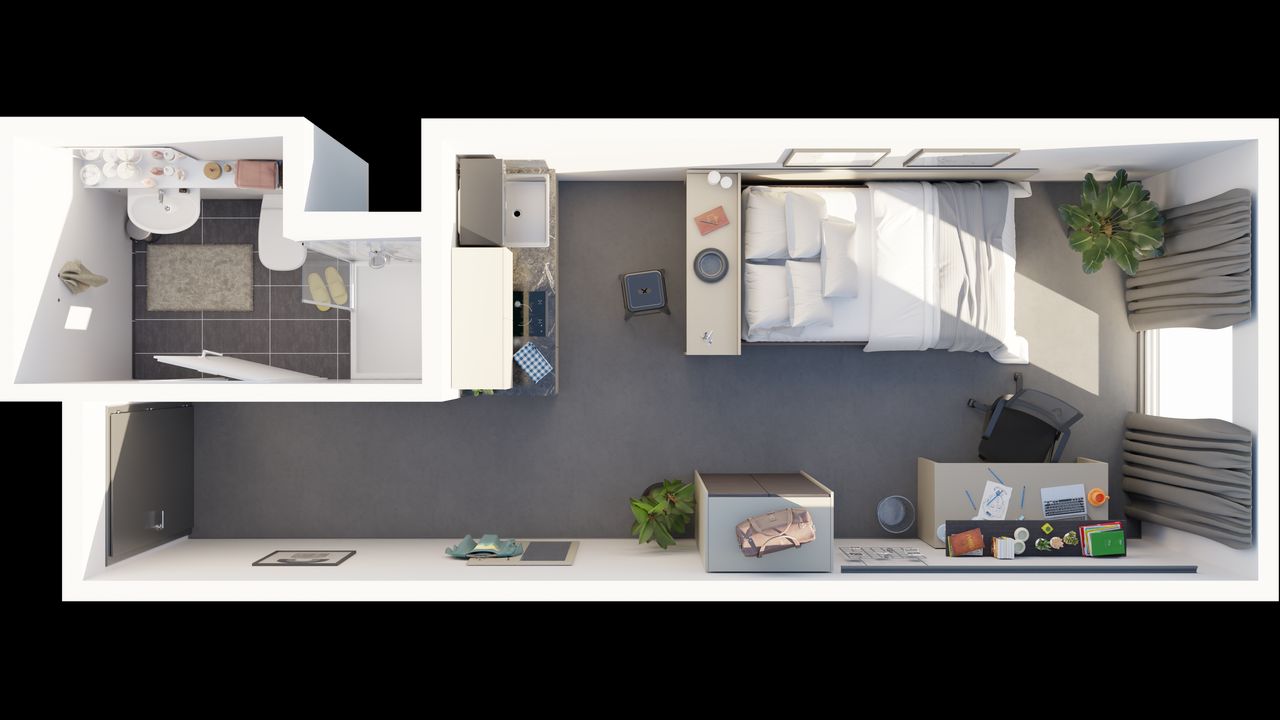 Fully furnished apartment with access to modern communal areas