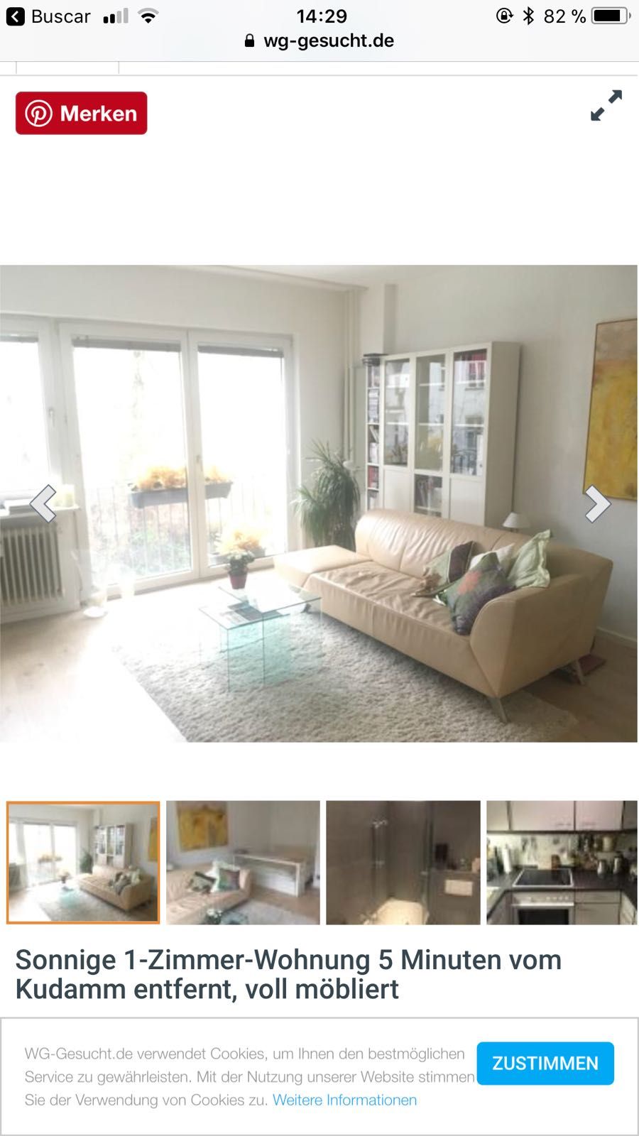 Bright, Fully Furnished 1-Room Apartment Just 5 Minutes From Ku’damm