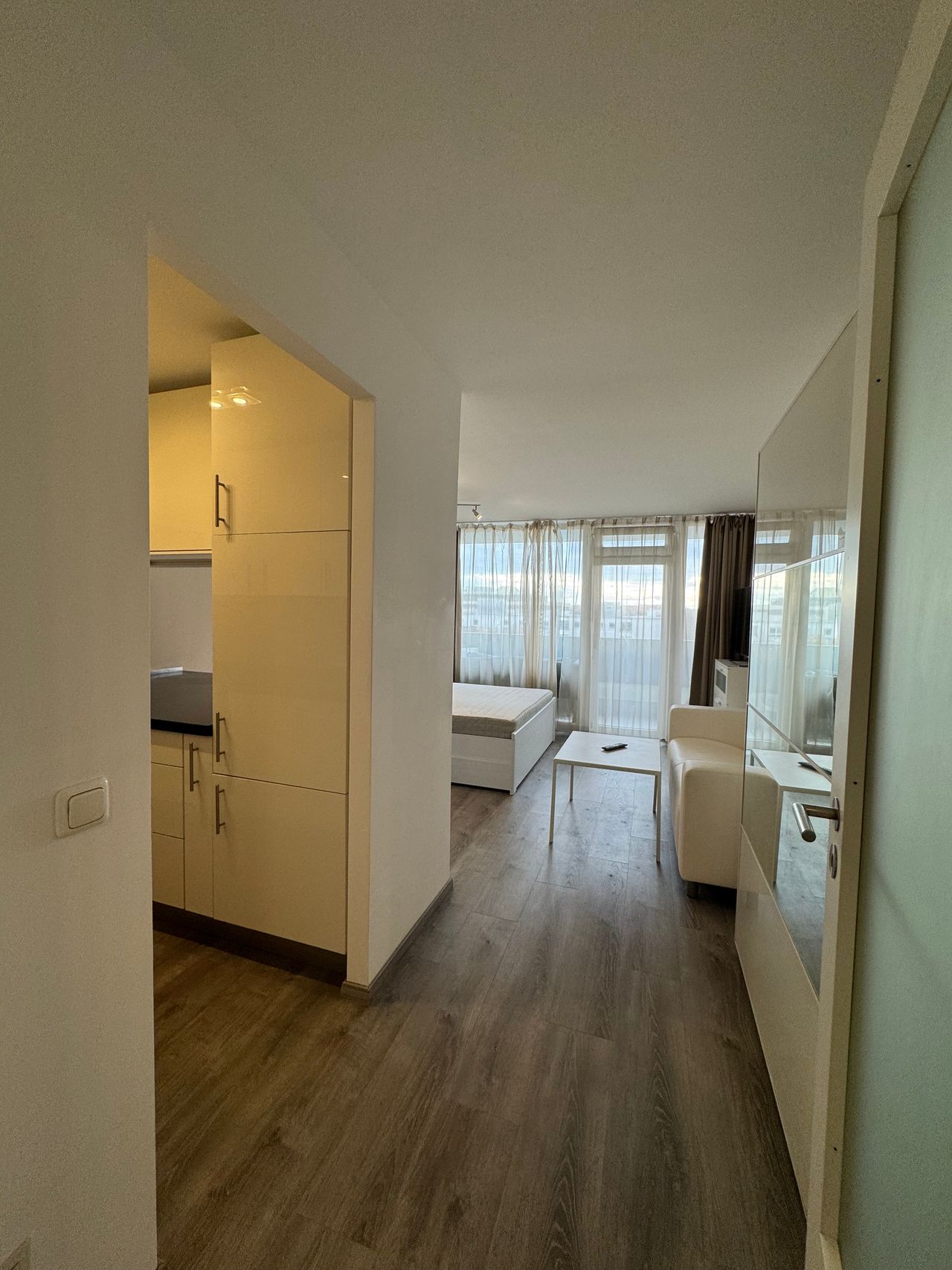 Above the Roofs of Schwabing – Bright Studio Apartment with Mountain View & Balcony