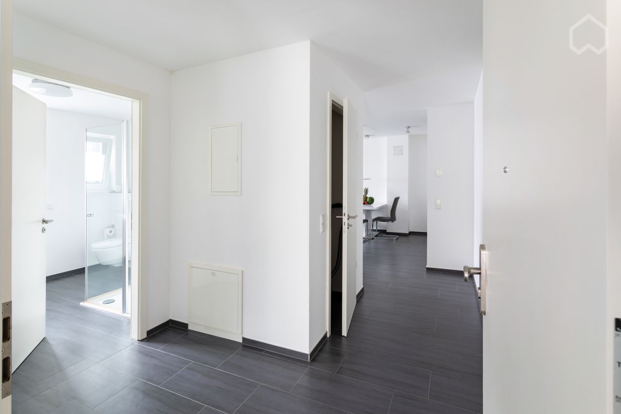 Bright and modern new loft in Frankfurt am Main with direct access to the river Main, quiet flat